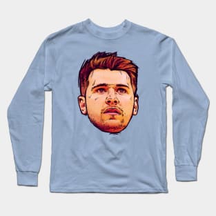 Luka Doncic Comic Head Long Sleeve T-Shirt